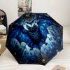 Stained Glass Bat Design Umbrella 8-Frame for Travel, camping, Casual Lightweight Portable Umbrella, Essential for every family Holidays Gift