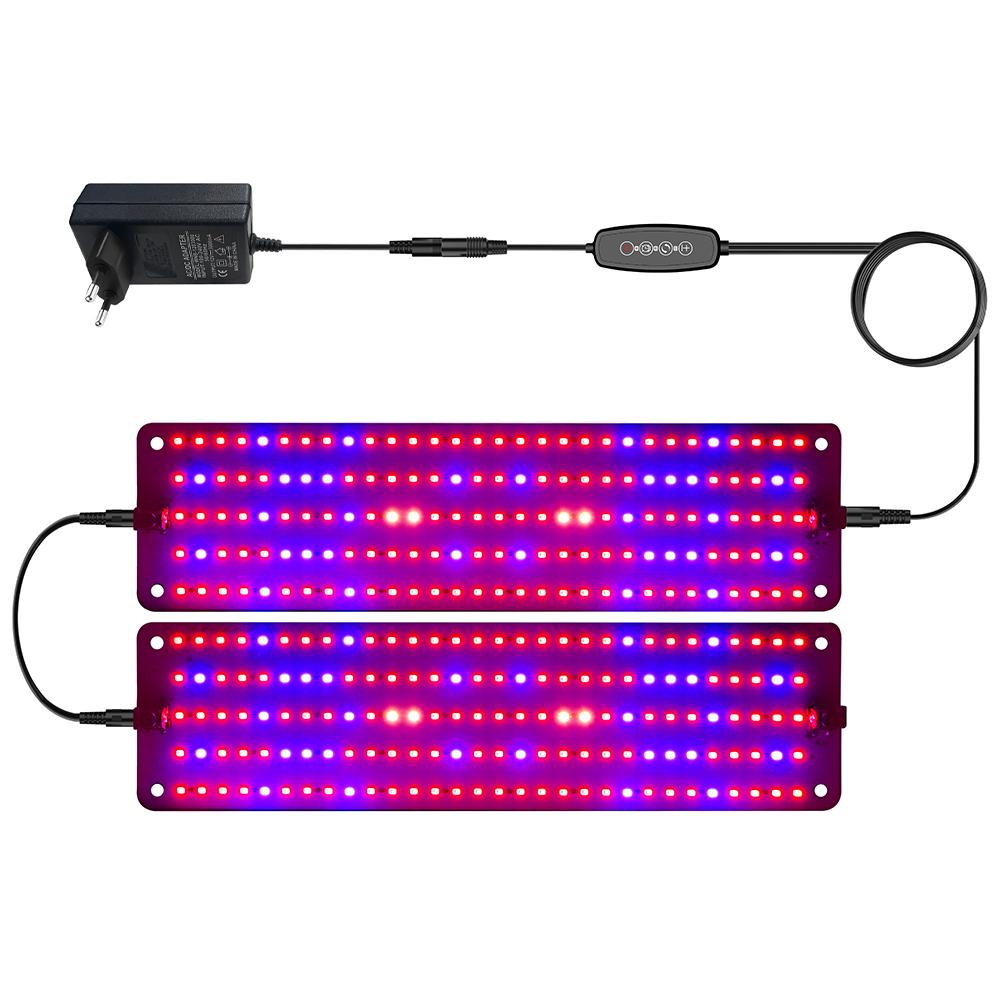 12V 2-Panel Plant Growing Light Potted Plants Shelf Seedling Growth Fill Light,EU Plug