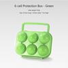 6-Grid Egg Storage Cases Shockproof Refrigerator Eggs Case Dropproof Eggs Protection Tray Non-slip with Handle Kitchen Supplies