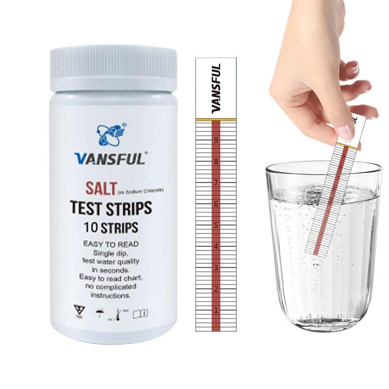

10pcs Multipurpose Saltwater Test Strips SPA Swimming Pool Water Tester Paper Tool Home Water Quality Test CN