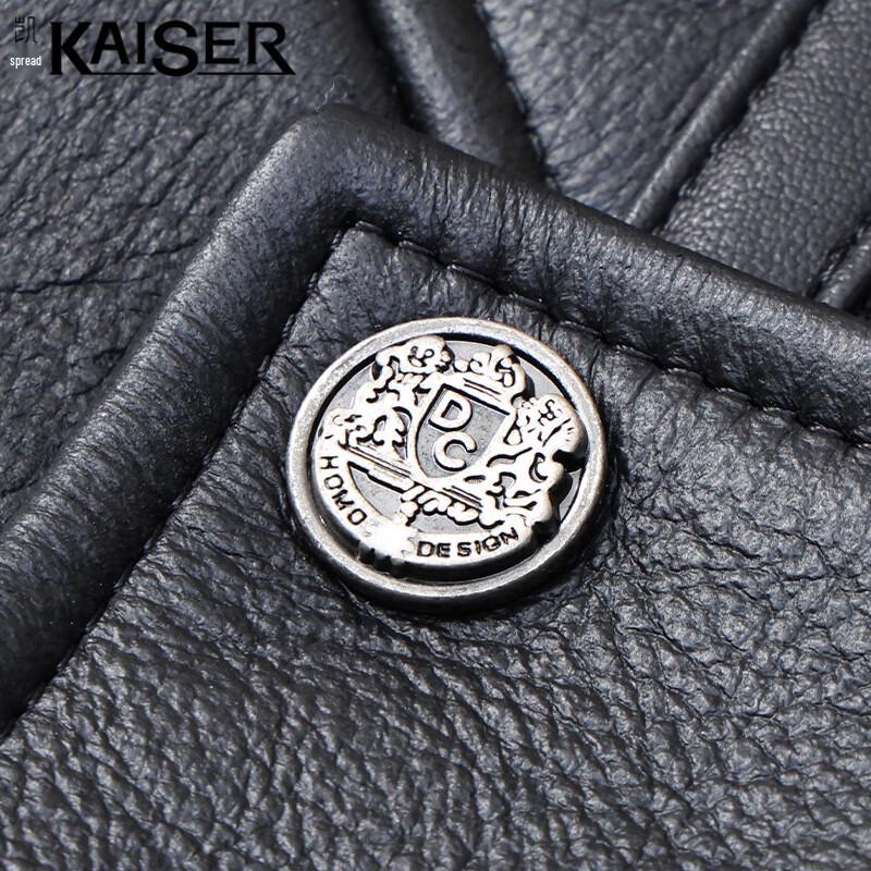 KAISER Men's Shearling Lined Leather Jacket