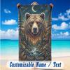 Bär Panda Thema Strandtuch Personalisiert Benutzerdefinierter Name & Text Weich Schnelltrocknend Strandtuch zum Schwimmen Reisen