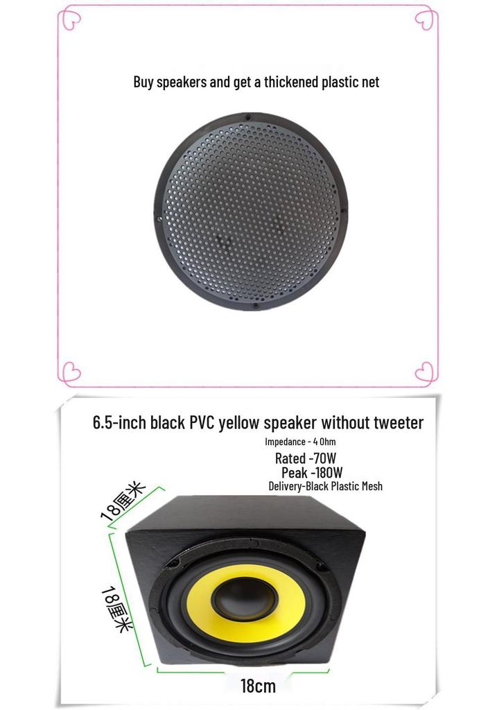 4, 5, 6.5-Inch Subwoofer Speaker for Car and Home Use