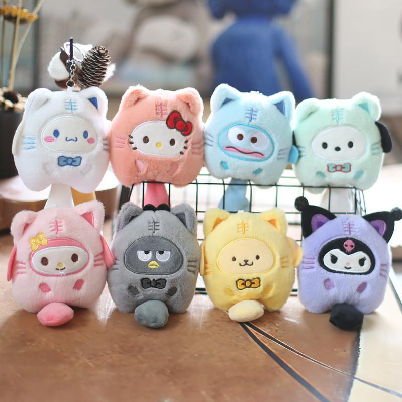 Adorable Kuromi Plush Toy Cute Sanrio Character Keychain Soft Short Plush