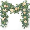 180cm Artificial Flower Vine with Camellia Rose Design Decorative Flower Garland for Wedding Arch Party Wall Backdrop Decoration