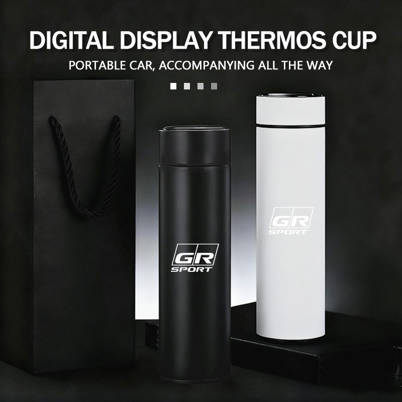 For Toyota Smart Thermo Mug Filter Coffee Drink Flask Temperature Display Cup chr Corolla Camry rav4 Yaris hilux prius avensis