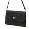 Daks Black Argyle Pattern Leather Flap Shoulder Bag Dcba6e431bk