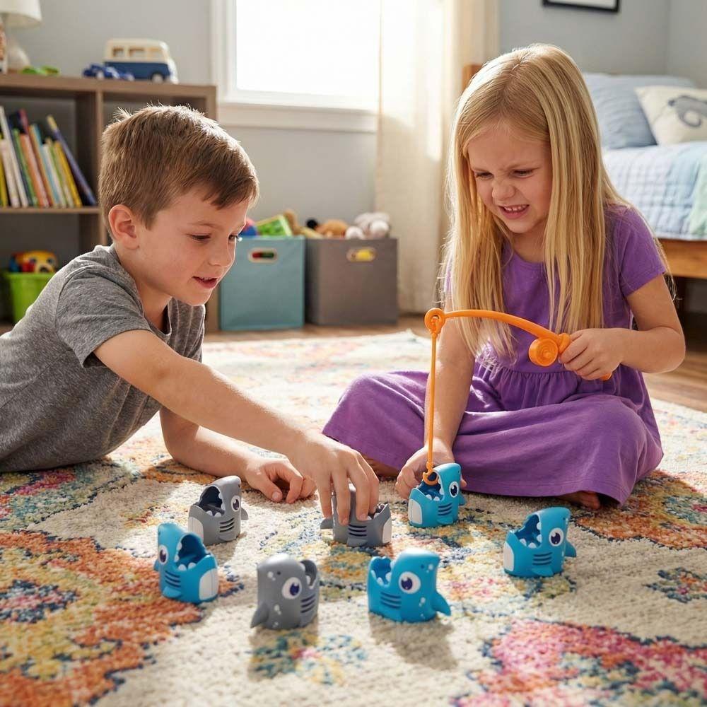 Fishing Rod Electric Fishing Toy Set Fishing Dish Fishing Game Toys Halloween Birthday Gift