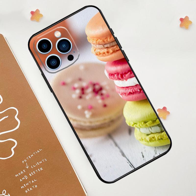 Dessert ice Cream Macaron Food Phone Case For iPhone 17 Pro Max 14 11 15 16 Pro Max 12 13 mini 16 Plus 16e 17 Air Funda