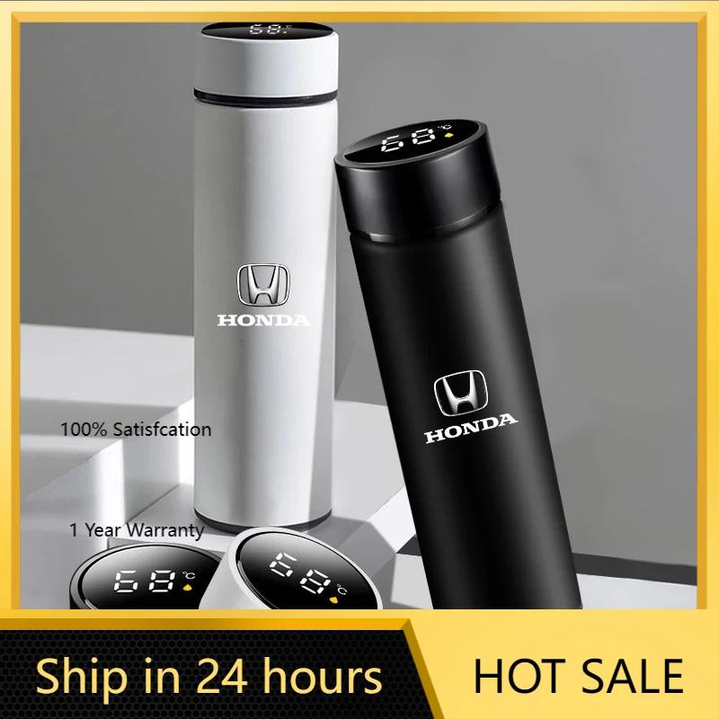 For Honda New Car Smart Thermos Bottle With Temperature Display Coffee Cup for Honda Civic Accord CRV HRV Fit Jazz City Odyssey
