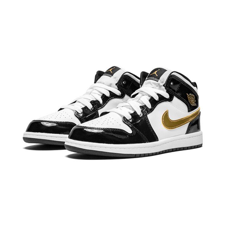 Jordan 1 Mid Patent SE PS Black Gold BQ6932-007