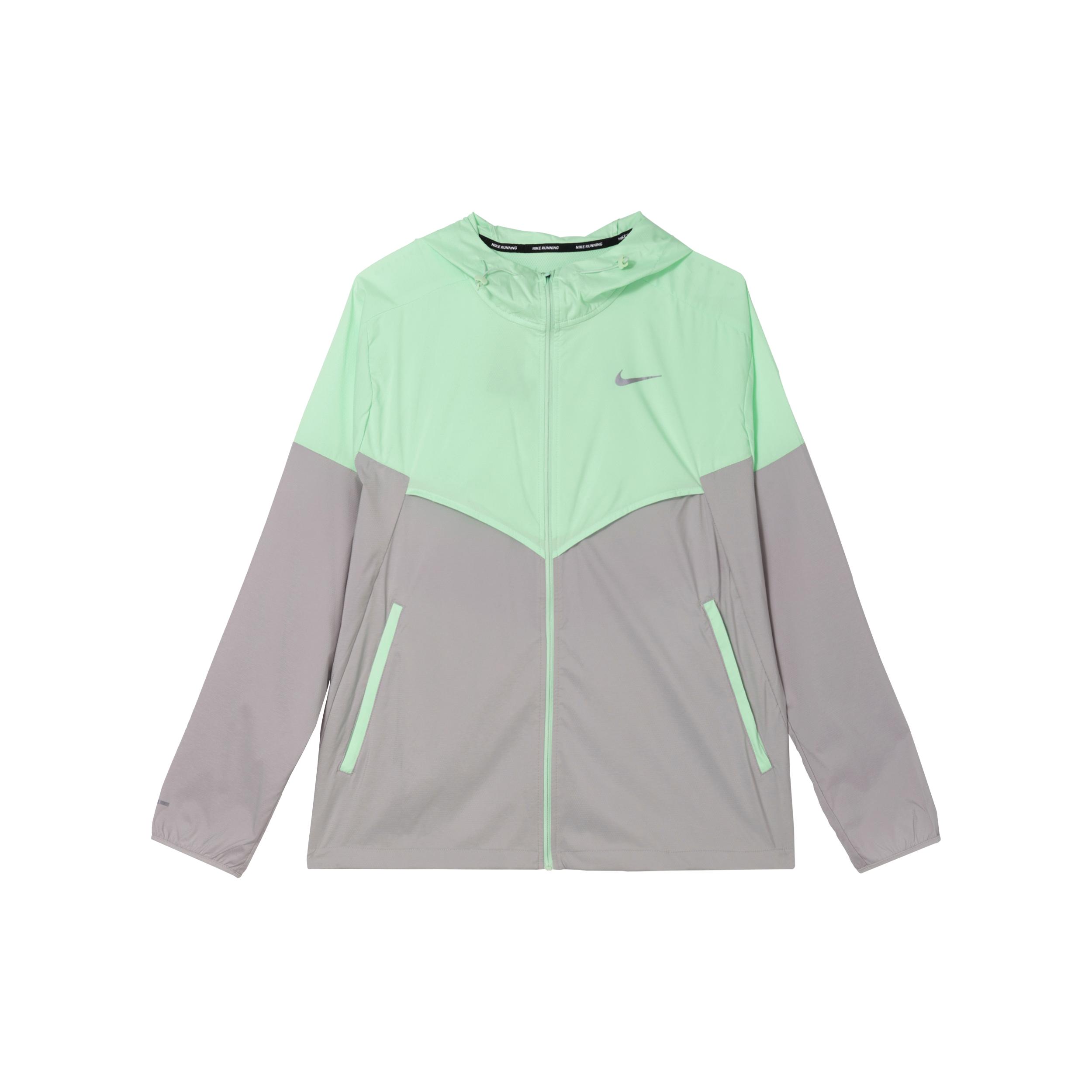 Водонепроницаемая беговая куртка Nike Windrunner Repel Зеленый Серый FB7541-376 XXL