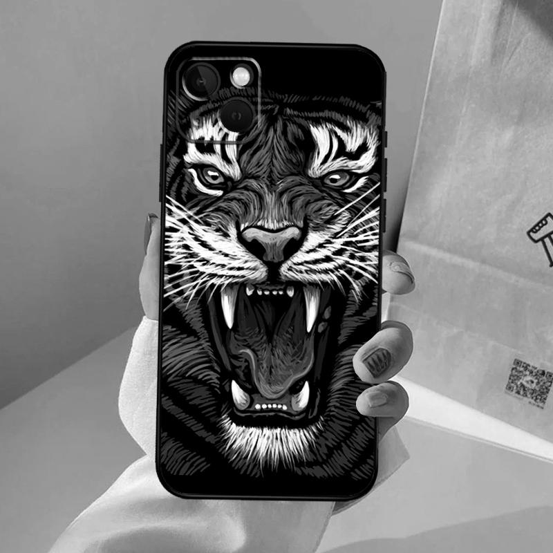 Animal Tiger Phone Case For iPhone 17 Air 16 15 14 13 12 11 Pro Max 12 13 mini 15 16 Plus 16e Cover Coque