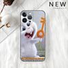 Cute Rabbit Case For Apple iPhone 11 13 14 12 Pro Max 7 8 XR X 6 5 5S SE 2022 13ProMax Black Silicone Phone Funda