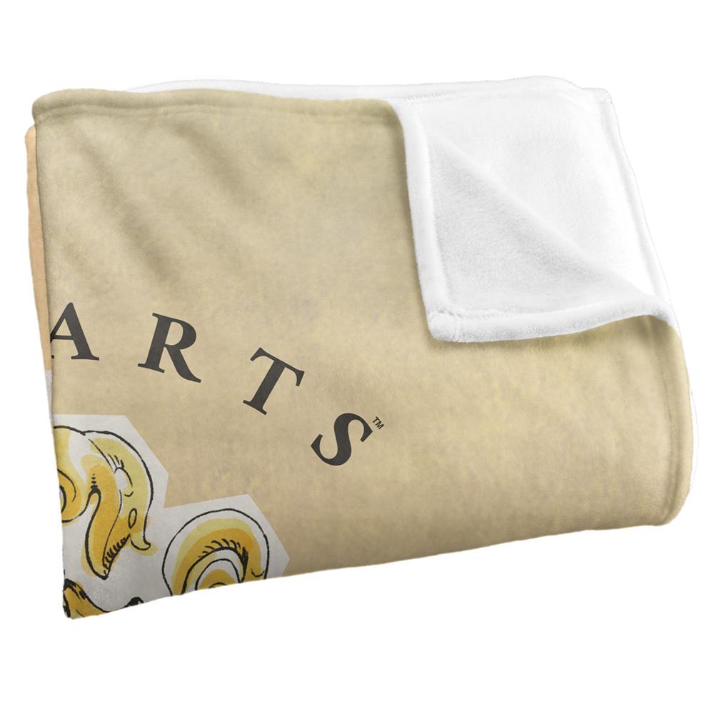 Harry Potter Silky Hogwarts Crest Supersoft Blanket