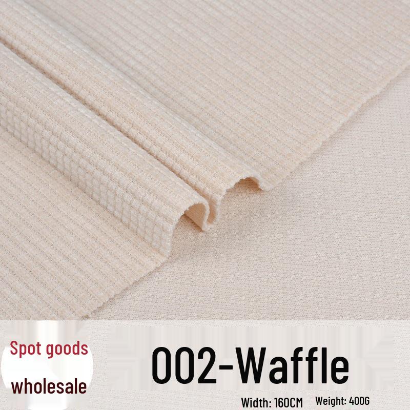 Solid Color Waffle Corduroy Knit Fabric Clothing, Homewear & Fashion Bags (400g Corduroy) Avocado Green