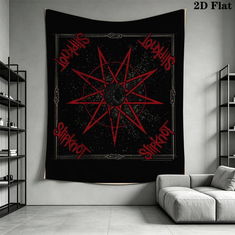 Dark Metal Tapestry Slipknot'S Mystic Design Tapestry Background Cloth Wallmounted Wall Covering Decoration Home Decor Wall Decoration
