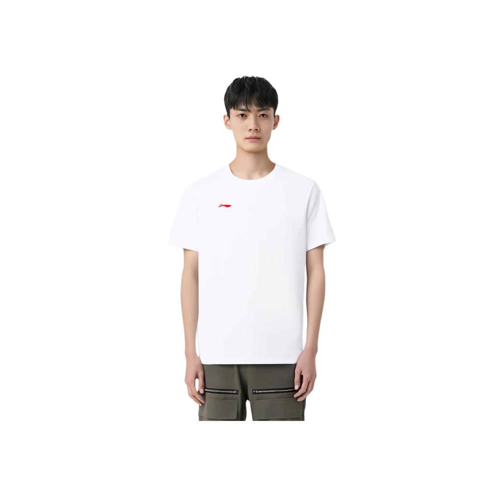 Li-Ning Simple Versatile Comfortable Casual Sports Round Neck Quick-Dry Short Sleeve T-Shirt Unisex Tops White AHSUG27-2