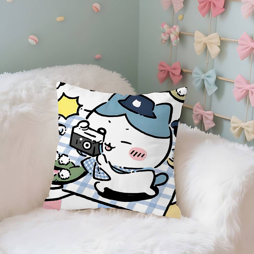 CartoonCChiikawasCute Case Plush Fabric Soft Pillowcase Double Sided Print Cushion Cover Household Gifts