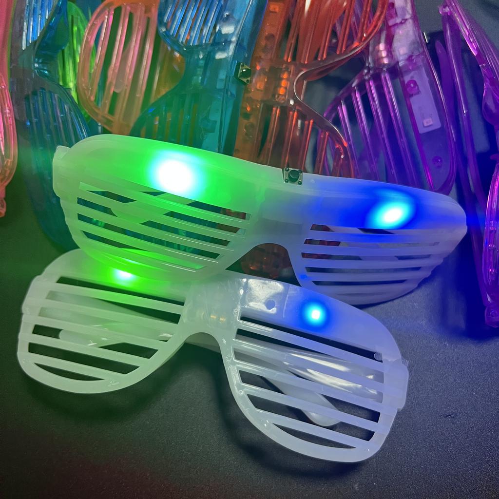 6/48 st LED Lysande Glasögon Bröllop Lys i Mörkret Fest Neon Lysande Glasögon för Vuxna Barn Födelsedag LED Festtillbehör