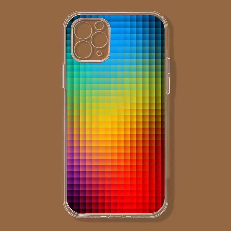 Color Vertigo Phone Case For Iphone 11 12 13 14 Pro Max 7 8 Plus X Xr Xs Max Se 2020 Mini Transparent Case