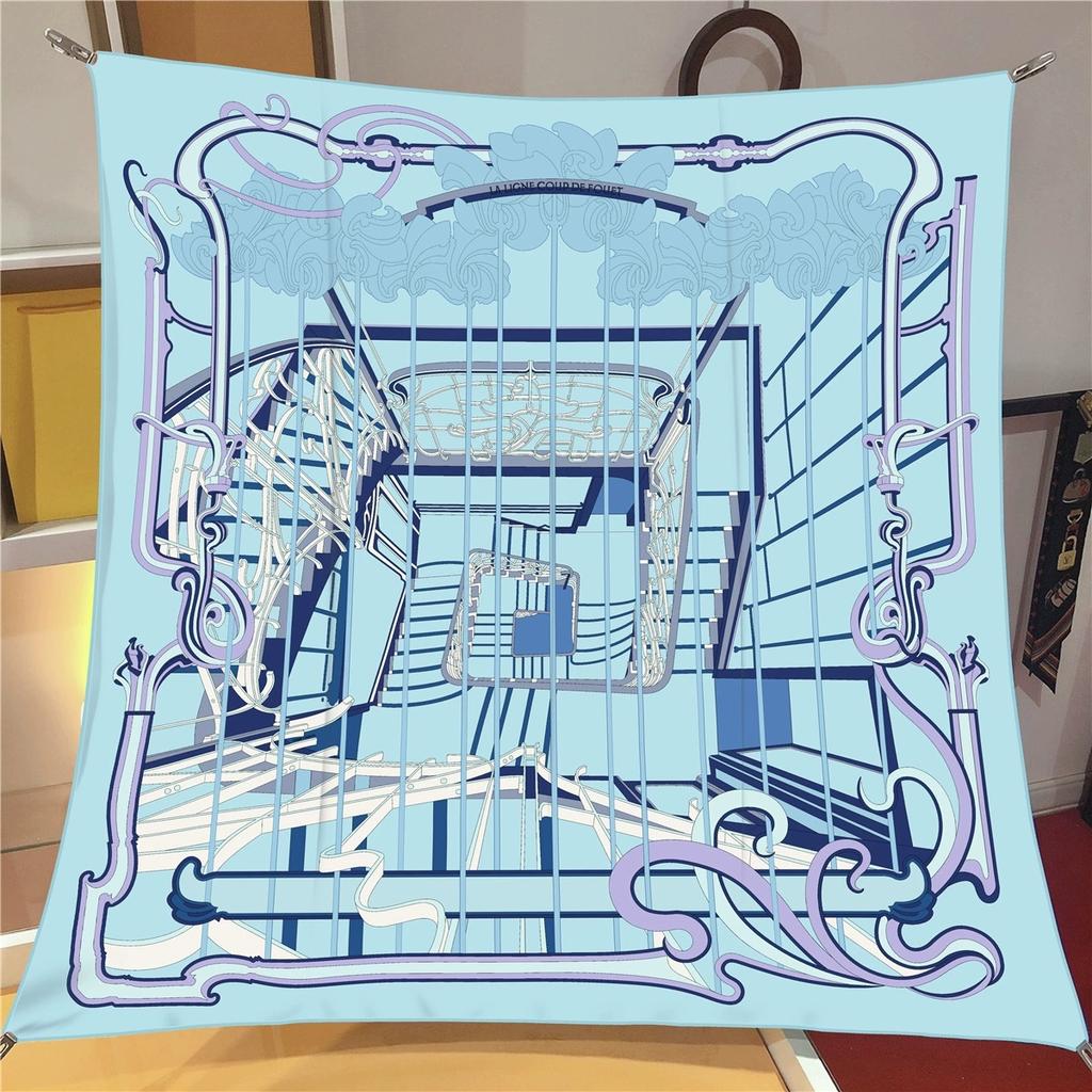 90CM Designer Square Scarf Fashion Twill Scarf Shawl Hijabs Luxury Printed Bandana Foulard Neckerchief For Ladies