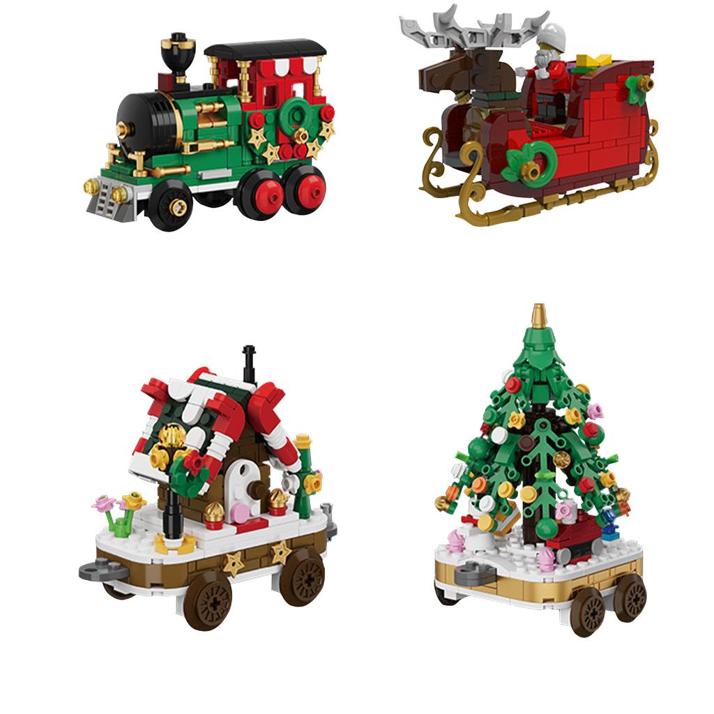 Christmas Buliding Kits Train Set Toys Stocking Stuffers With Christmas Tree And Elk 806 Pieces For Xmas Birthday For Boys Girls Kids Ages 6 +