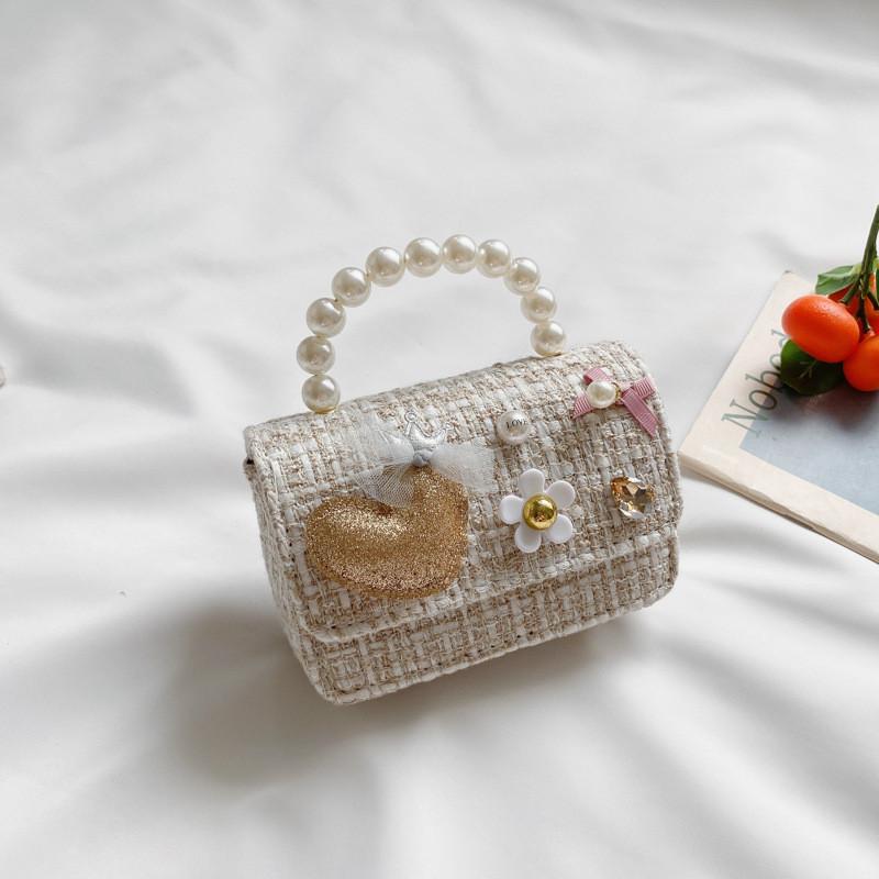 Adorable Korean Style Mini Pearl Children's Purse With Waterproof Features