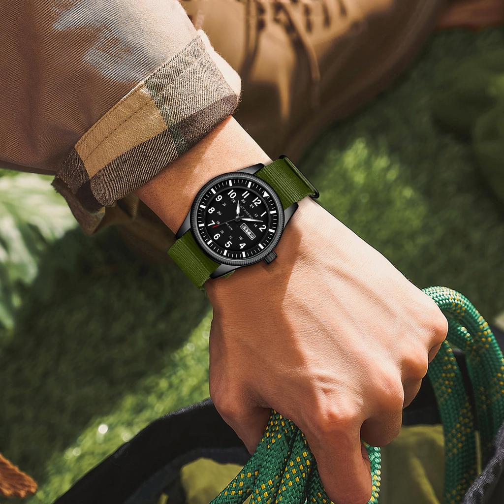 L LAVAREDO Quarz Einfaches Design mit Kalendertag Analog Einfach zu Sportuhr für Alltag und Outdoor Herrenuhr, & Anzeige, Armbanduhr, Lesen,