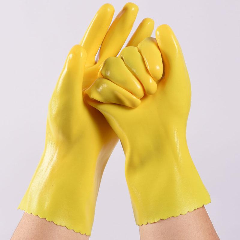 Durable Waterproof Summer Plastic-Coated Rubber Gloves: Thickened, Puncture-Proof, Oil-Resistant for Fish Handling