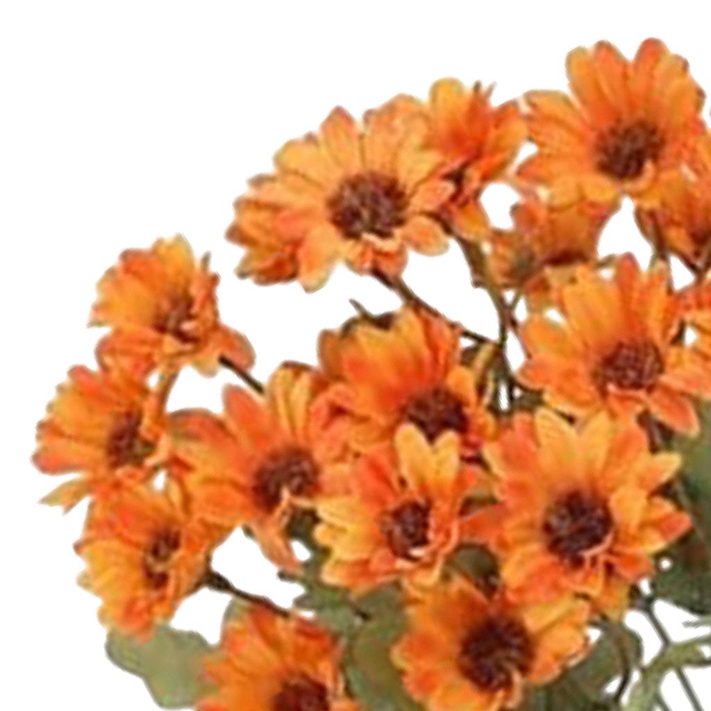 Artificial Fall Flowers Realistic Fake Mums Faux Mums for Outdoor Indoor Garden Home Decoration