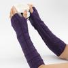 New Autumn and Winter Faux Sleeve Woolen Gloves for Men and Women Knitted Warm Half Finger Wrist Protection Gloves