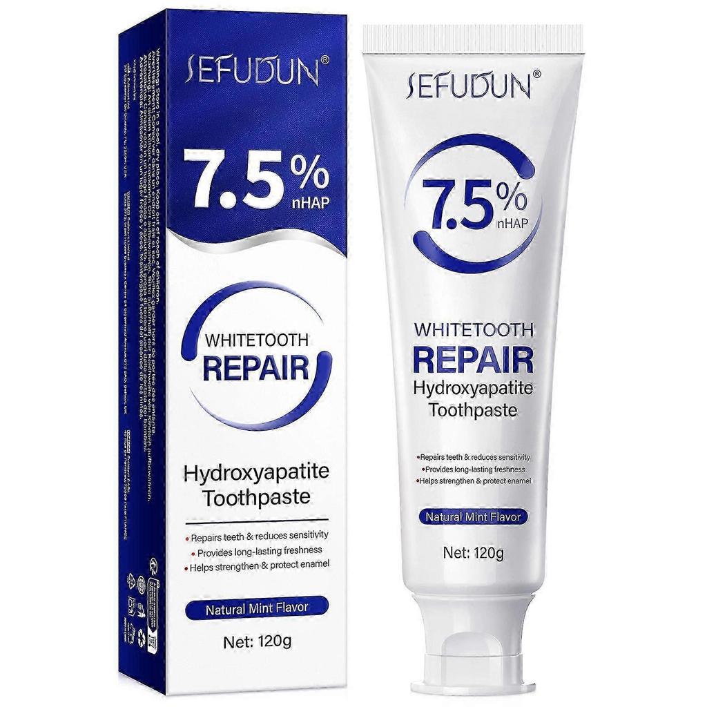 7.5% Hydroxyapatite Toothpastes for Enamel Protection and Tooth Strengthening , Fluoride-Free Formula with Gentle Mint_c*