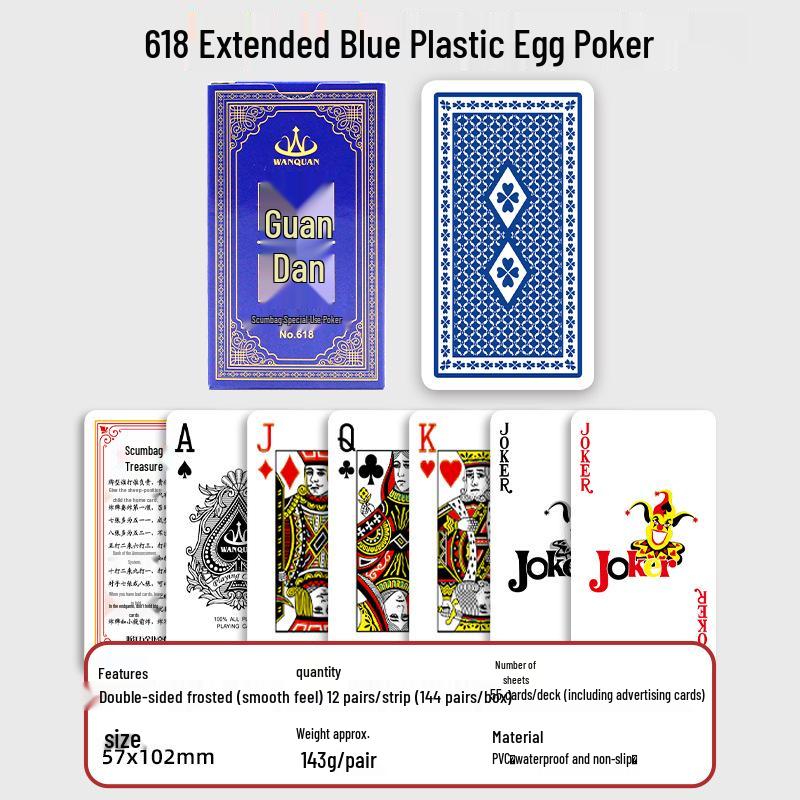 Narrow Long Plastic Guandan Poker Cards for Outdoor Card Games