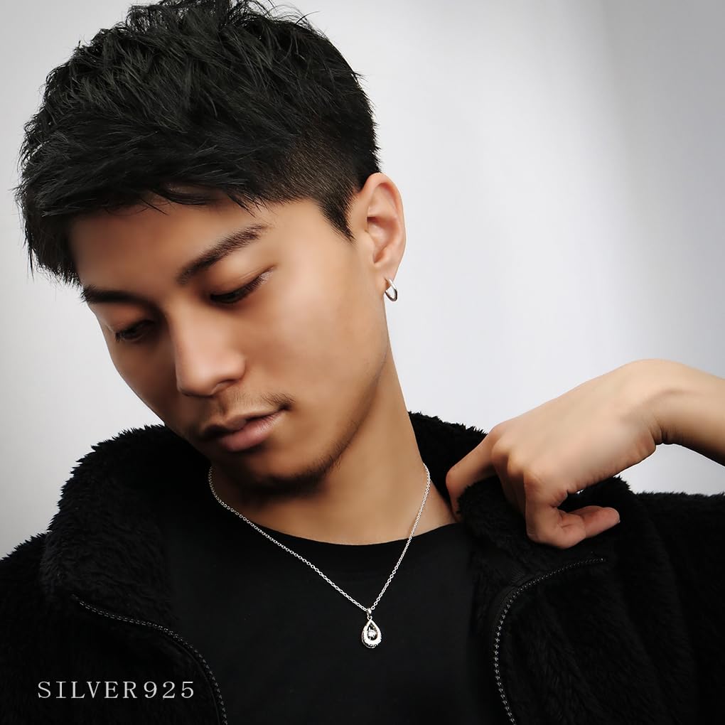 [Shinjuku Gin No Kura] Simple Half Hoop Sterling Silver 925 Earring, Single Ear, Basic Ring Earring, Round Top, Mirrored Finish