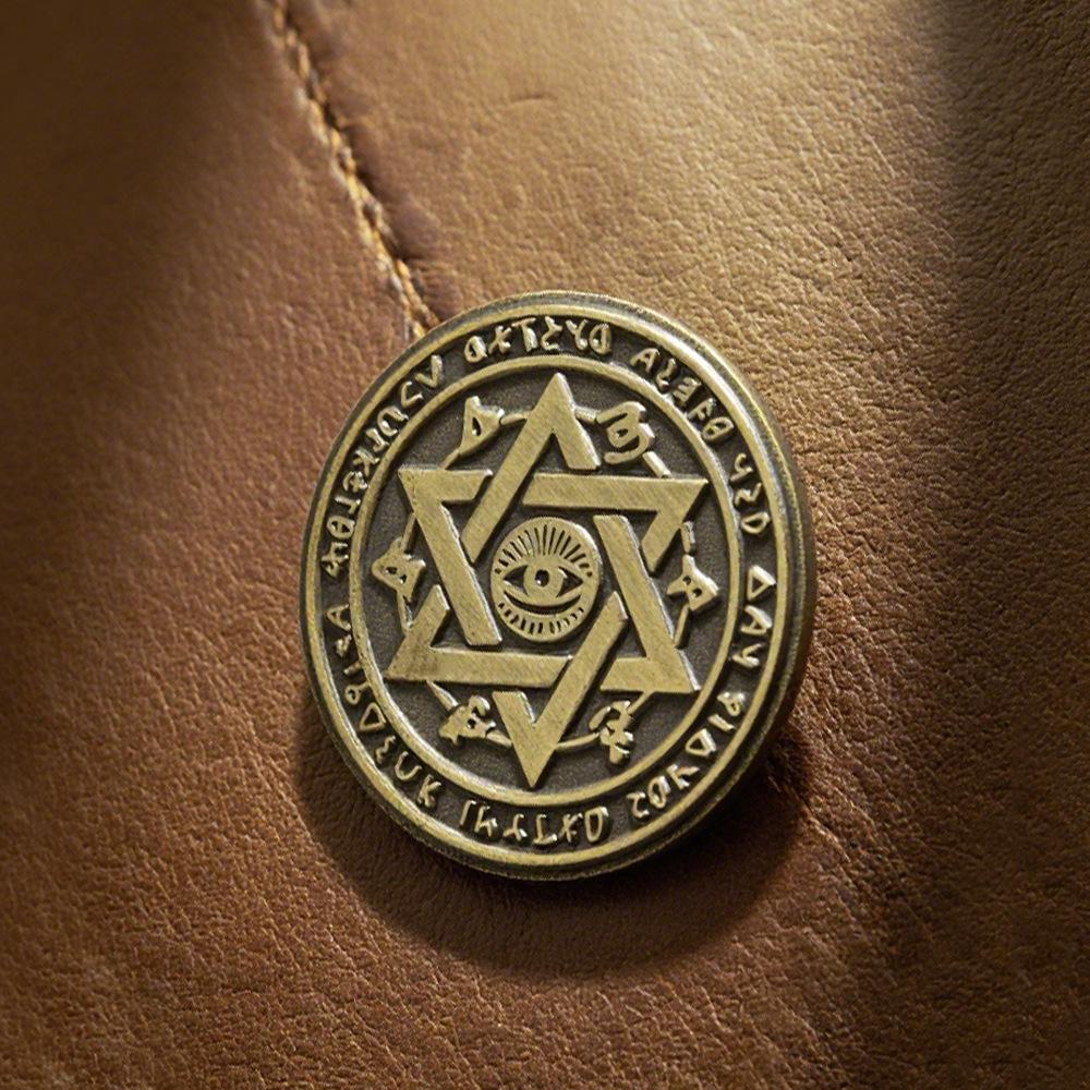 Vintage Egyptian Sun God & Goddess Eye Brooch – Mythological Jewelry & Creative Backpack Decoration