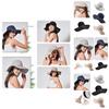 Floppy Foldable Ladies Women Straw Beach Sun Hat With Wide Brim For Summer Travel