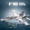 F-18 Strike Hornet Fighter Building Blocks Set, Jet Fighter Construction Kit, Military Toy Gift for Adults, Teens 14+, 1387 Pcs