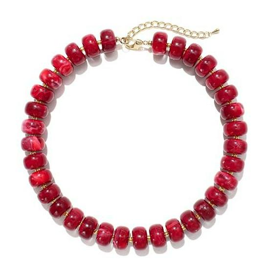 Bright Bohemian Beach Choker: Jelly-Colored Acrylic Resin Necklace for Women