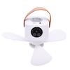 Portable Outdoor Ceiling Fan Adjustable Light Rechargeable 3 Blades Ceiling Fan for Outdoor White