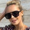 Double Bridge Square Sunglasses Women For Men Vintage Sun Glasses Luxury Brand Designer Punk Popular Flat Top Eyeglasses