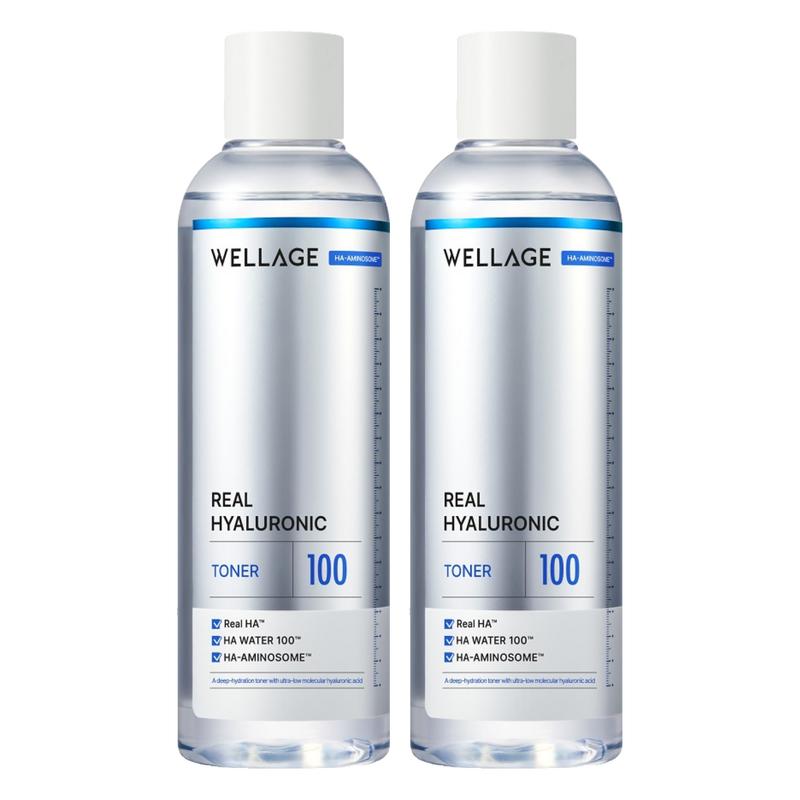 Wellage Real Hyaluronic 100 Toner, 200ml, 2 pcs