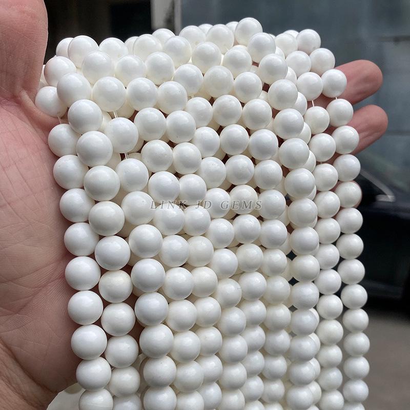 Jingde Jewelry: A-Grade Natural Hainan White Shell Pearl Bracelet with Round Beads for DIY Jewelry Accessories
