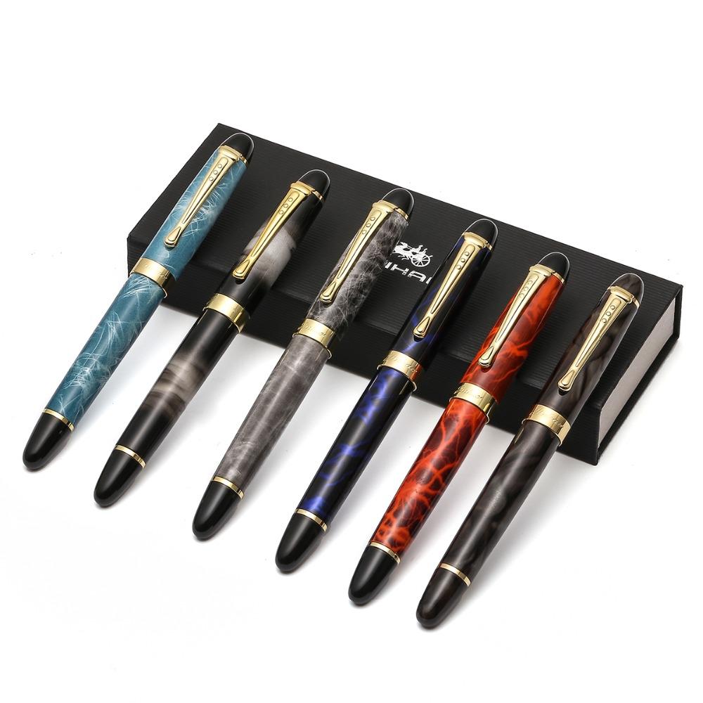 Jinhao Classic Fountain Pen, Luxury Gold Trim Iraurita Tip Medium Writing, Jin Hao 450 Office Signature School Calligraphy A6293