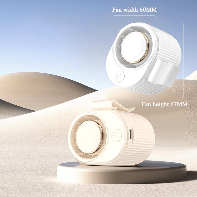 Waist Clip Fan Portable Mini Hanging Neck Fan USB Rechargeable Fan Small Outdoor Camping Waist Fan For Summer Outdoor Walking