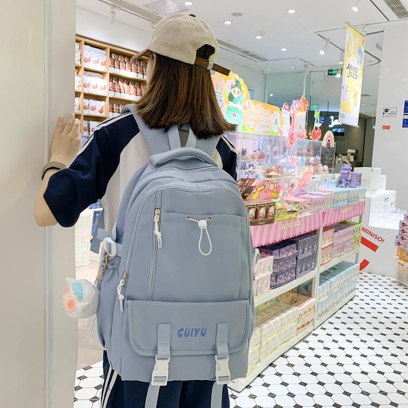 Girls Backpack 20l Nylon School Bag With Large Capacity For Daily Use