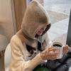 Scarves Balaclava Hat Pullover Hat Knitted Scarf Creative Ear Protection Hat  Female/Girls