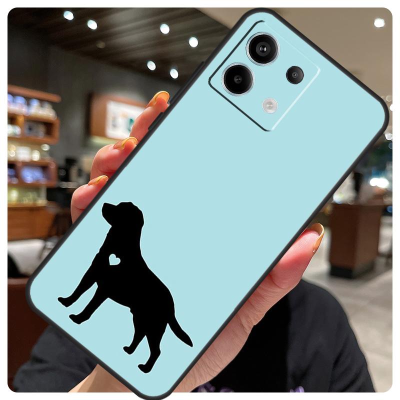 Black Labrador Dog Case For Xiaomi Redmi Note 13 12 9 10 11 14 15 Pro Plus Cover For Redmi 14C 10C 12C 13C 15 C