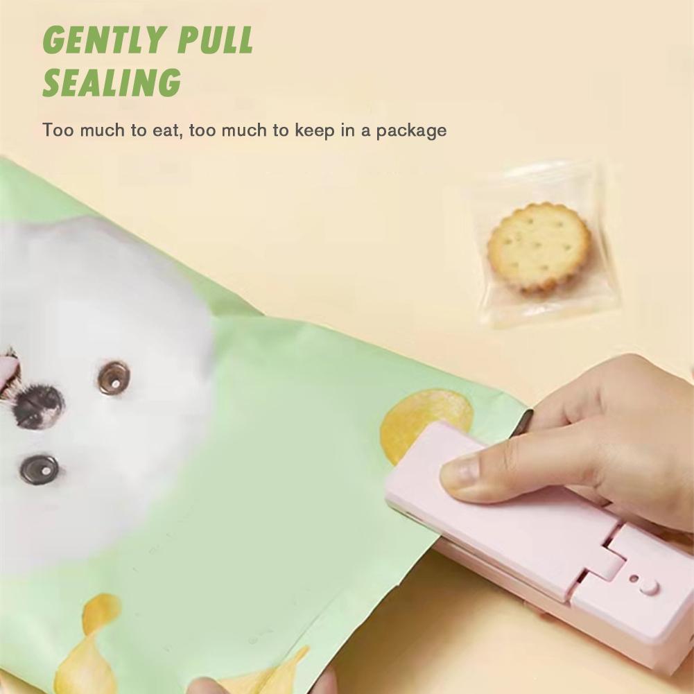 

Mini Bag Sealer Handheld Heat Sealer Portable Sealing Machine Food Sealer (Pink)