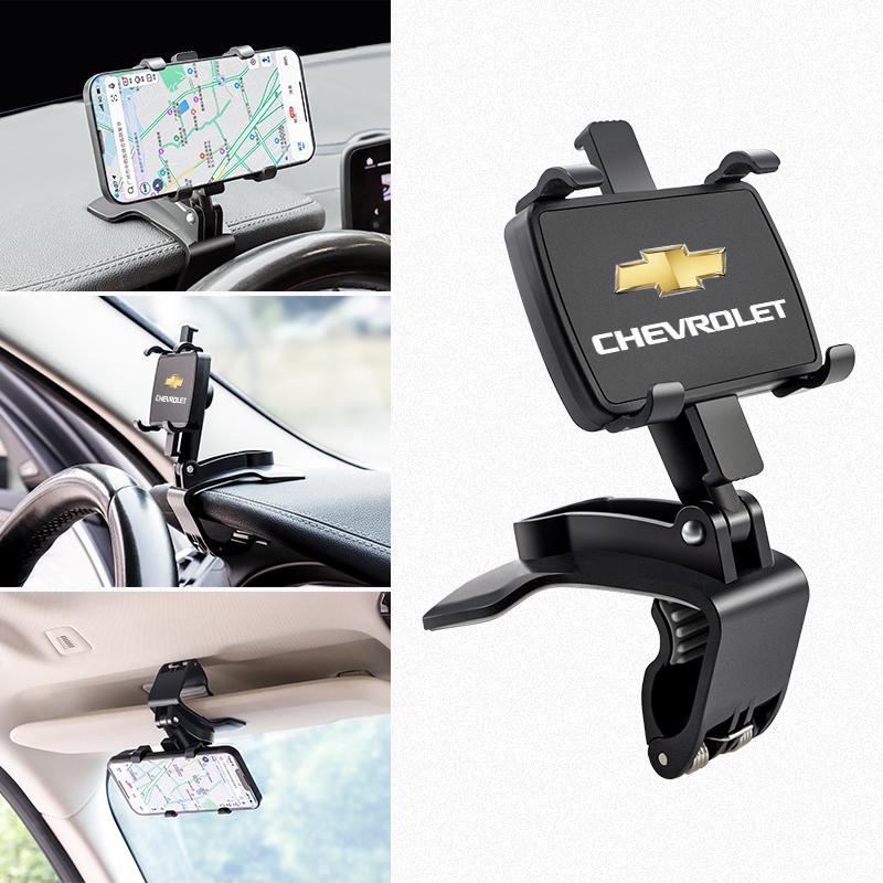 AABHK1 Supporto per Telefono da Cruscotto per Auto Parasole Specchietto Retrovisore Staffa di Rotazione a 1200 per Chevrolet Cruze Sonic Silverado Corvette Camaro